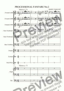 page one of Processional Fanfare No 2