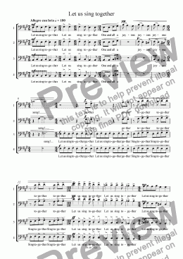 page one of Let us sing together