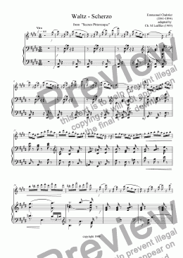 page one of Waltz - Scherzo from  "Scenes Pittoresque"