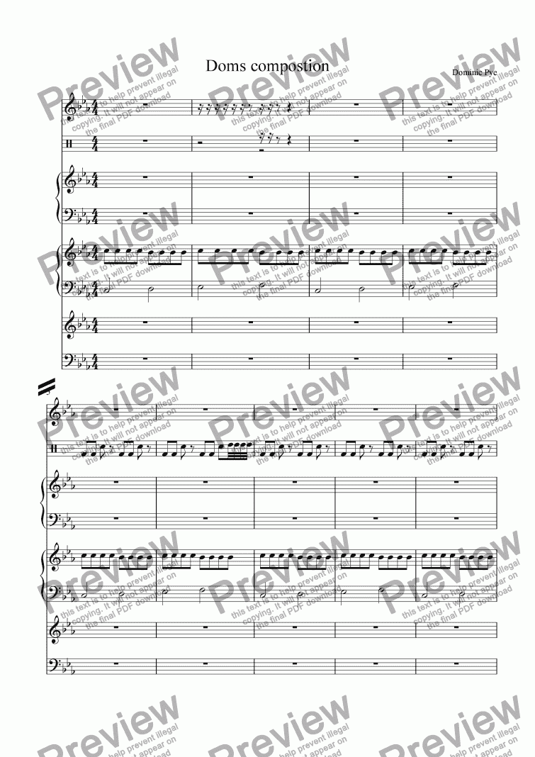 page one of Doms compostion