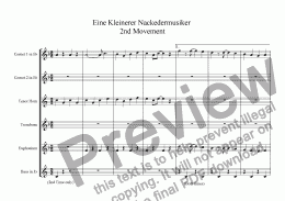page one of Eine Kleinerer Nackedermusiker  2nd Movement