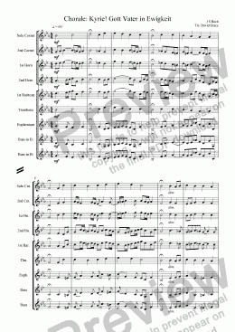 page one of Bach Chorale: Kyrie! Gott Vater in Ewigkeit