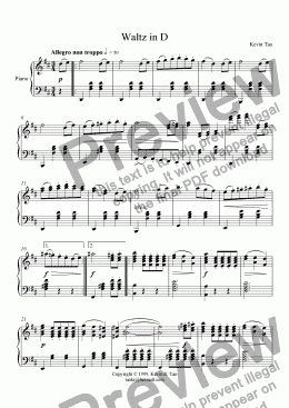 page one of Waltz in D