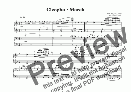 page one of Joplin - Cleopha · March - for piano 4 hands