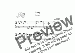 page one of Song for Piano