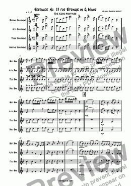 page one of Serenade No. 13 for Strings in G Minor