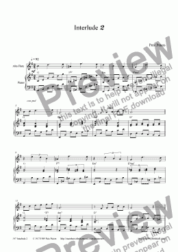 page one of Interlude 2 (Flute or rec)
