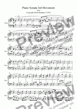 page one of Piano Sonata 3rd Movement