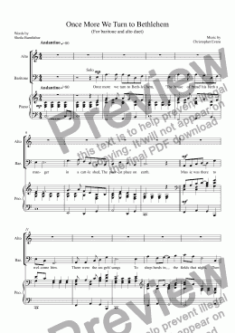 page one of Once More We Turn to Bethlehem-Duet for Contralto & Baritone