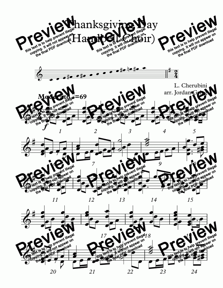 page one of Thanksgiving Day (Handbell Choir)