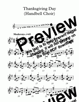 page one of Thanksgiving Day (Handbell Choir)