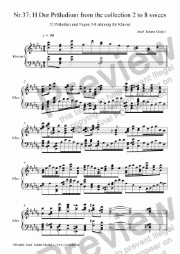 page one of Nr.37: H Dur Präludium from the collection 2 to 8 voices