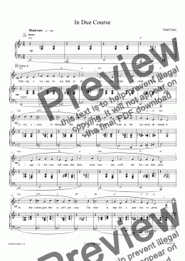 page one of In Due Course [piano-vocal]