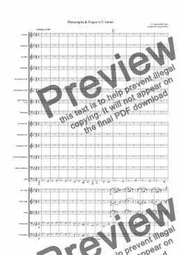 page one of Passacaglia & Fugue in C minor
