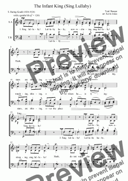 page one of The Infant King (Sing Lullaby)