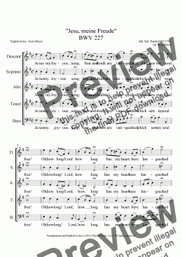page one of "Jesu, meine Freude" BWV 227