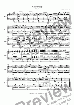 page one of Piano Study No. 3