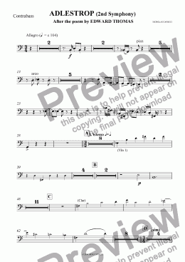 page one of Adlestrop - bass