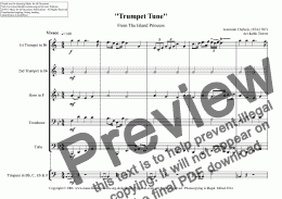 page one of Trumpet Tune from the Island Princess for Brass Quintet in Bb (Low version)