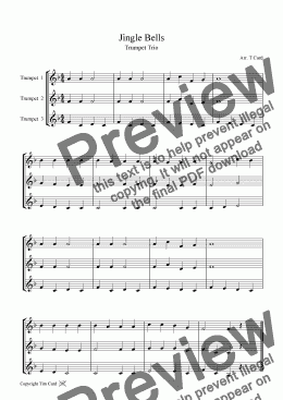page one of Jingle Bells - Trumpet Trio