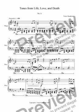 page one of Tunes from Life, Love, and Death No. 6