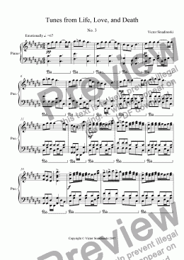 page one of Tunes from Life, Love, and Death No. 3