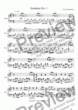 page one of Sonatina No. 1