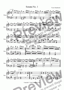 page one of Sonata No. 1