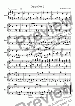 page one of Dance No. 3