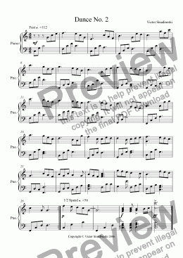 page one of Dance No. 2