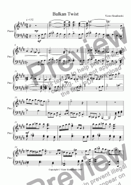 page one of Balkan Twist