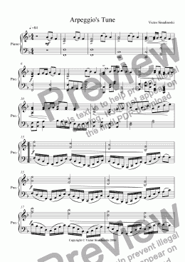 page one of Arpeggio’s Tune