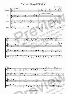 page one of Mr. Jack Russell Walkin’ Recorder Quartet