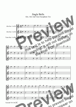 page one of Jingle Bells - Trio For Alto, Alto And Tenor Saxophone