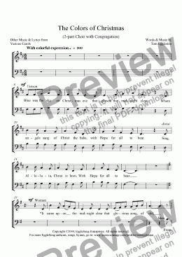 page one of The Colors of Christmas (2-part Choir with Congregation) - Vocal Part