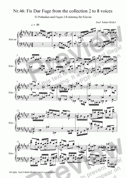 page one of Nr.46: Fis Dur Fuge from the collection 2 to 8 voices
