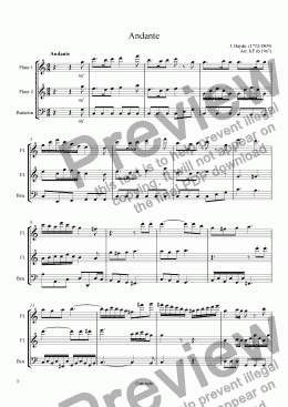 page one of Andante - 2 Flutes & Bassoon