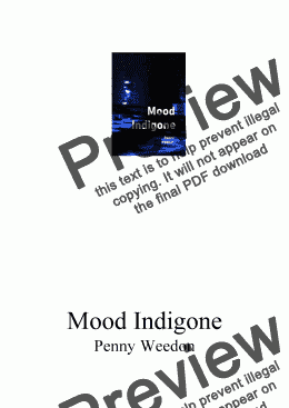 page one of Mood Indigone