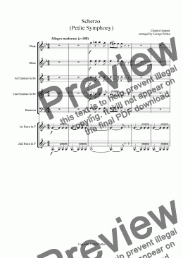 page one of Scherzo  [Petite Symphony] (ME)