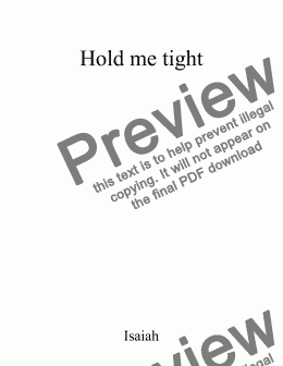 page one of Hold me tight