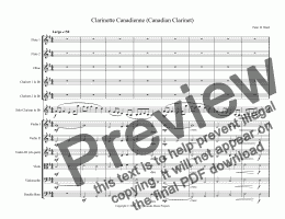 page one of Clarinette Canadienne (Canadian Clarinet)