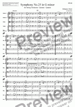 page one of Symphony No.25 - 3. Menuetto