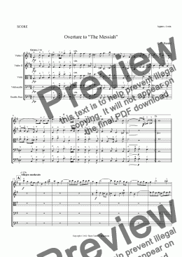 page one of Overture to "The Messiah"