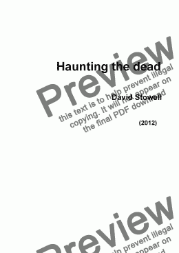page one of Haunting the dead