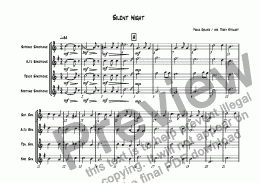 page one of Silent Night (SATB Saxophone Quartet)
