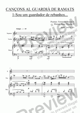 page one of 033-036 Cançons al guardià de ramats (portugues)-soprano version