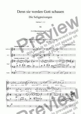 page one of Seligpreisungen