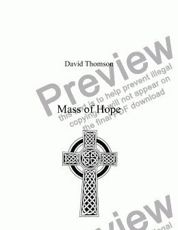page one of New Mass of Hope