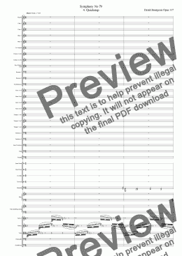 page one of Symphony No 79 4th movt Quickstep