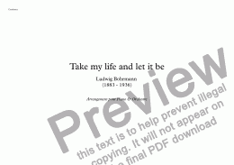 page one of Take my life and let it be (Version B)